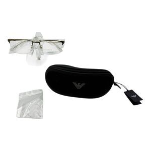 EMPORIO ARMANI EA 1143 3045 57-18-145 SILVER HALF RIM EYEGLASSES